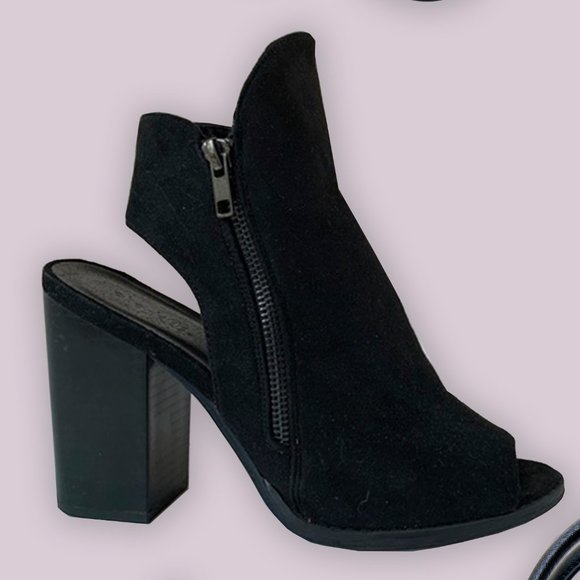 Charlotte Russe Shoes - Black Peep Toe Booties